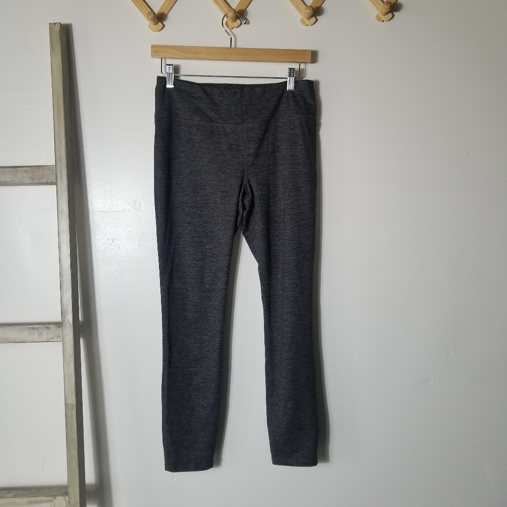 ATHLETIC WORKS WOMEN'S GRAY/BLACK  LEGGINGS SIZE LARGE
